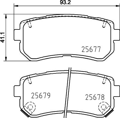 HELLA 8DB 355 020-851 - Гальмівні колодки, дискові гальма avtolavka.club