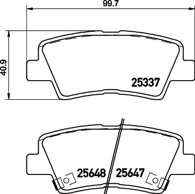 HELLA 8DB 355 020-371 - Гальмівні колодки, дискові гальма avtolavka.club