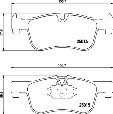 HELLA 8DB 355 020-201 - Гальмівні колодки, дискові гальма avtolavka.club