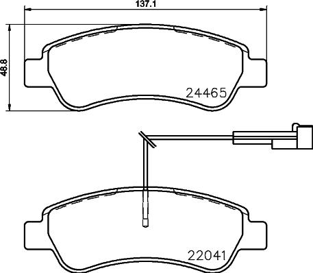 HELLA 8DB 355 021-901 - Гальмівні колодки, дискові гальма avtolavka.club