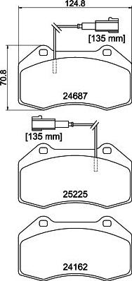 HELLA 8DB 355 021-621 - Гальмівні колодки, дискові гальма avtolavka.club