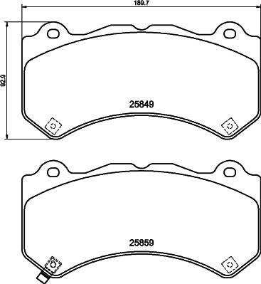 HELLA 8DB 355 021-041 - Гальмівні колодки, дискові гальма avtolavka.club