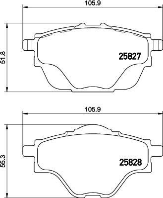 HELLA 8DB 355 021-001 - Гальмівні колодки, дискові гальма avtolavka.club