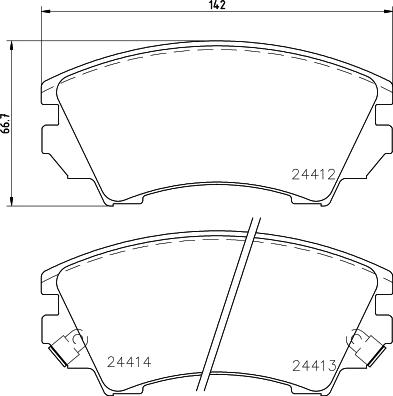 HELLA 8DB 355 023-541 - Гальмівні колодки, дискові гальма avtolavka.club