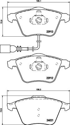 HELLA 8DB 355 023-671 - Гальмівні колодки, дискові гальма avtolavka.club