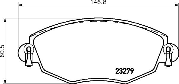 HELLA 8DB 355 023-821 - Гальмівні колодки, дискові гальма avtolavka.club