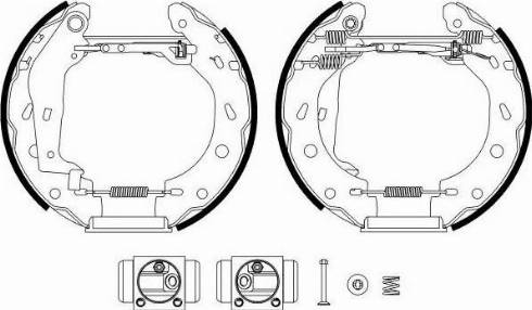 HELLA 8DB 355 022-961 - Комплект гальм, барабанний механізм avtolavka.club