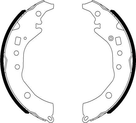 HELLA 8DB 355 022-021 - Комплект гальм, барабанний механізм avtolavka.club