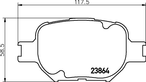 HELLA 8DB 355 027-991 - Гальмівні колодки, дискові гальма avtolavka.club