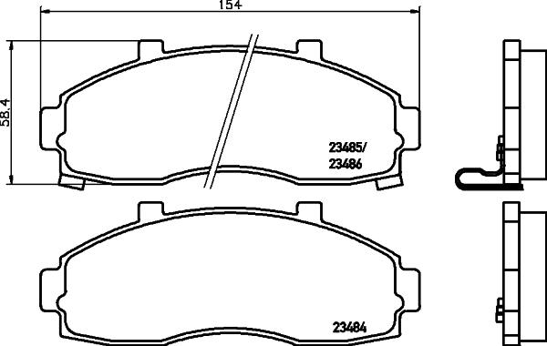 HELLA 8DB 355 027-531 - Гальмівні колодки, дискові гальма avtolavka.club