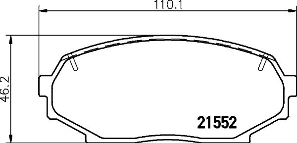 HELLA 8DB 355 027-051 - Гальмівні колодки, дискові гальма avtolavka.club