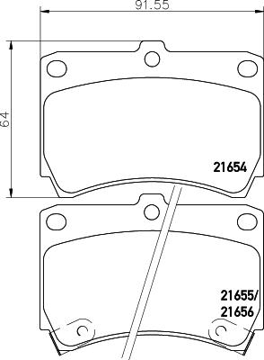 HELLA 8DB 355 027-141 - Гальмівні колодки, дискові гальма avtolavka.club