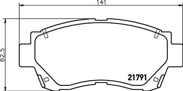 HELLA 8DB 355 027-311 - Гальмівні колодки, дискові гальма avtolavka.club