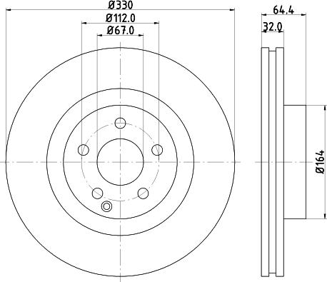 HELLA 8DD 355 127-921 - Гальмівний диск avtolavka.club