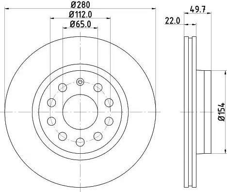 HELLA 8DD 355 109-551 - Гальмівний диск avtolavka.club