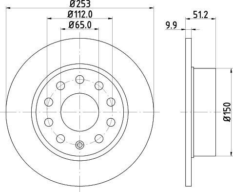 HELLA 8DD 355 124-431 - Гальмівний диск avtolavka.club