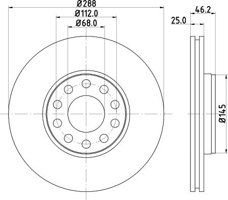 HELLA 8DD 355 109-622 - Гальмівний диск avtolavka.club