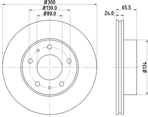 HELLA 8DD 355 109-021 - Гальмівний диск avtolavka.club