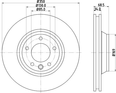 HELLA 8DD 355 109-782 - Гальмівний диск avtolavka.club