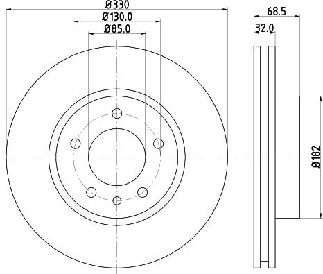 HELLA 8DD 355 109-722 - Гальмівний диск avtolavka.club