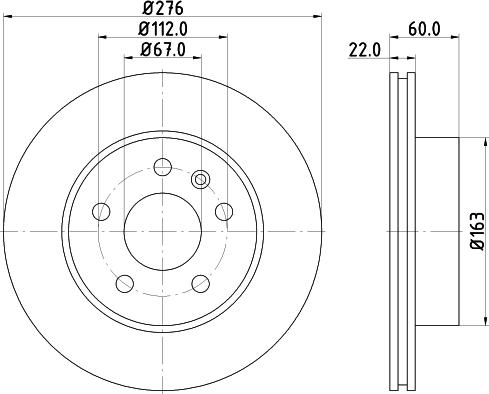 HELLA 8DD 355 104-521 - Гальмівний диск avtolavka.club