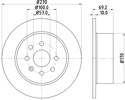 HELLA 8DD 355 104-661 - Гальмівний диск avtolavka.club