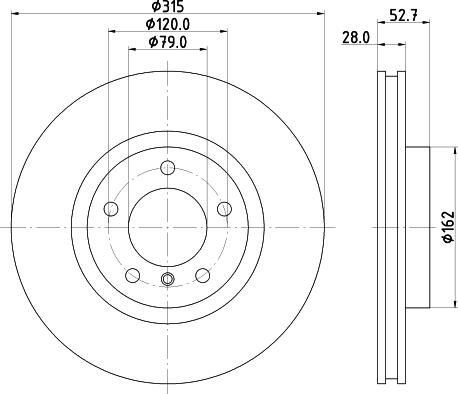 HELLA 8DD 355 104-112 - Гальмівний диск avtolavka.club