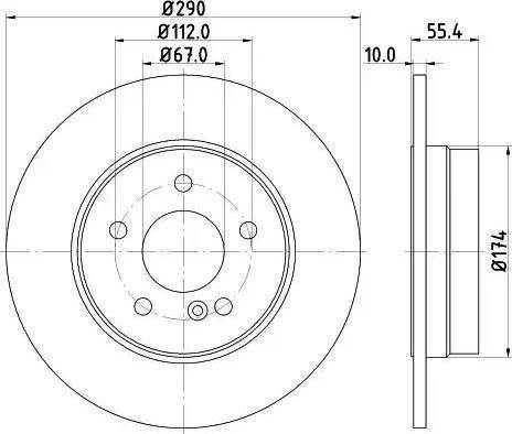 HELLA 8DD 355 121-991 - Гальмівний диск avtolavka.club