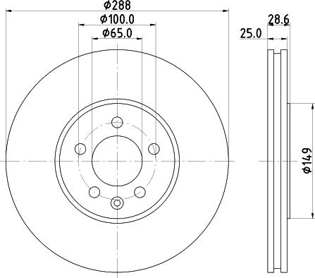 HELLA 8DD 355 104-331 - Гальмівний диск avtolavka.club