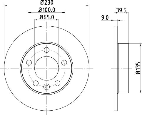 HELLA 8DD 355 105-411 - Гальмівний диск avtolavka.club