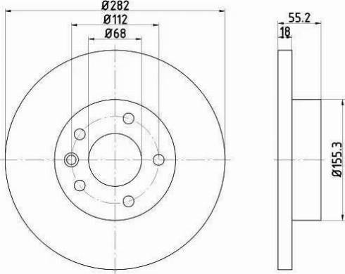 HELLA 8DD 355 105-571 - Гальмівний диск avtolavka.club