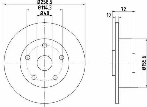 HELLA 8DD 355 105-061 - Гальмівний диск avtolavka.club