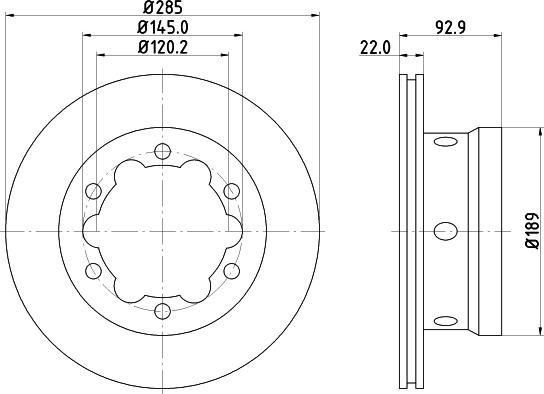 HELLA 8DD 355 105-811 - Гальмівний диск avtolavka.club