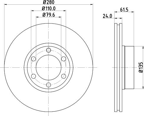 HELLA 8DD 355 106-611 - Гальмівний диск avtolavka.club