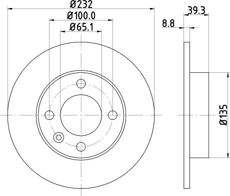 HELLA 8DD 355 106-681 - Гальмівний диск avtolavka.club