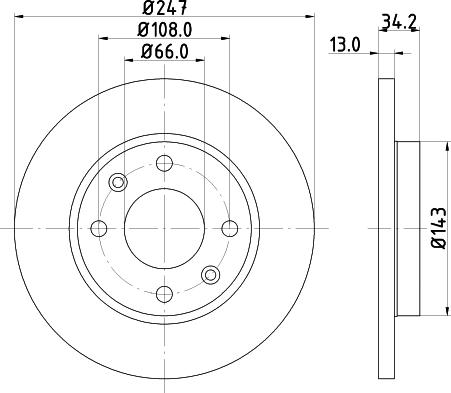 HELLA 8DD 355 124-081 - Гальмівний диск avtolavka.club