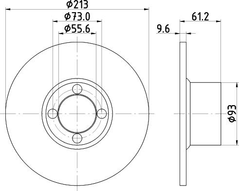 HELLA 8DD 355 106-161 - Гальмівний диск avtolavka.club