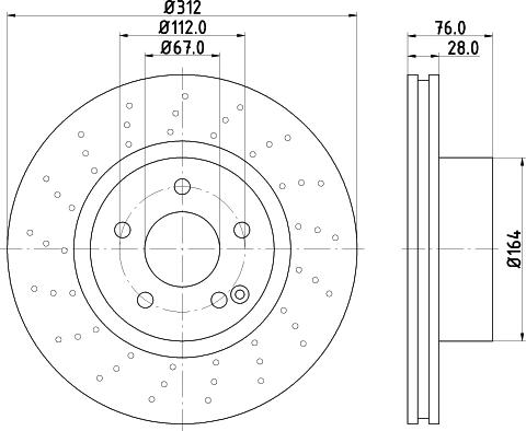 HELLA 8DD 355 106-872 - Гальмівний диск avtolavka.club