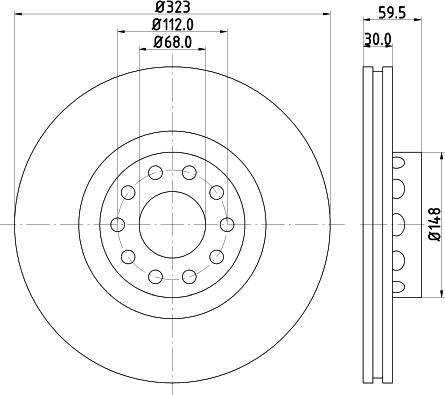 HELLA 8DD 355 106-702 - Гальмівний диск avtolavka.club