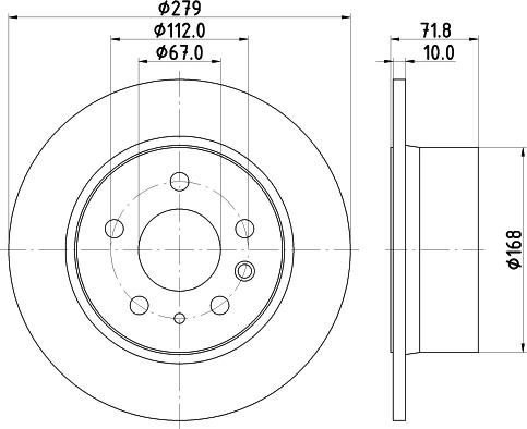 HELLA 8DD 355 100-991 - Гальмівний диск avtolavka.club