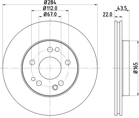 HELLA 8DD 355 100-941 - Гальмівний диск avtolavka.club