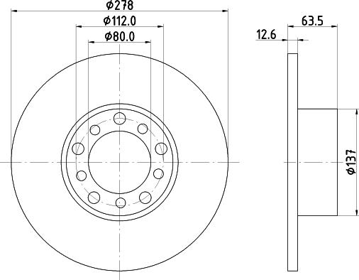 HELLA 8DD 355 100-071 - Гальмівний диск avtolavka.club