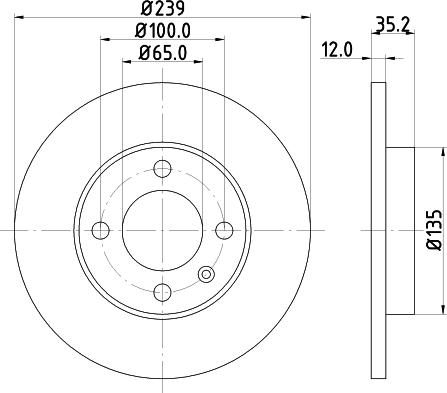 HELLA 8DD 355 123-831 - Гальмівний диск avtolavka.club