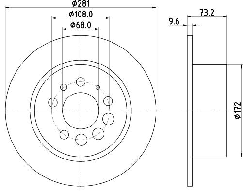 HELLA 8DD 355 100-891 - Гальмівний диск avtolavka.club