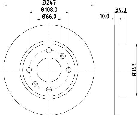 HELLA 8DD 355 100-841 - Гальмівний диск avtolavka.club