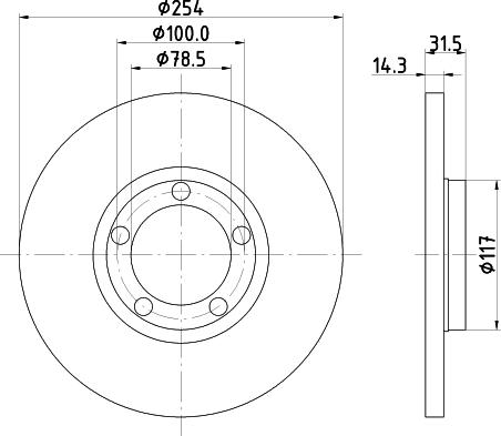 HELLA 8DD 355 101-401 - Гальмівний диск avtolavka.club