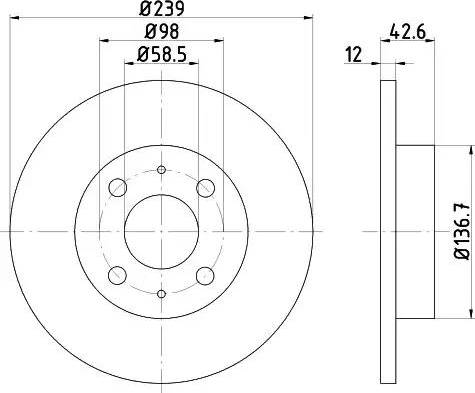 HELLA 8DD 355 101-481 - Гальмівний диск avtolavka.club