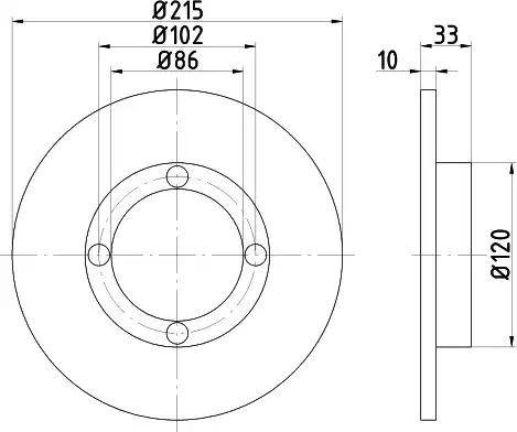 HELLA 8DD 355 101-851 - Гальмівний диск avtolavka.club