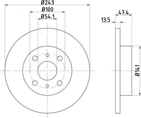 HELLA 8DD 355 101-301 - Гальмівний диск avtolavka.club