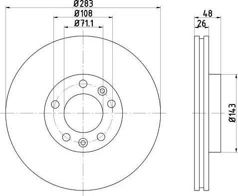 HELLA 8DD 355 108-411 - Гальмівний диск avtolavka.club